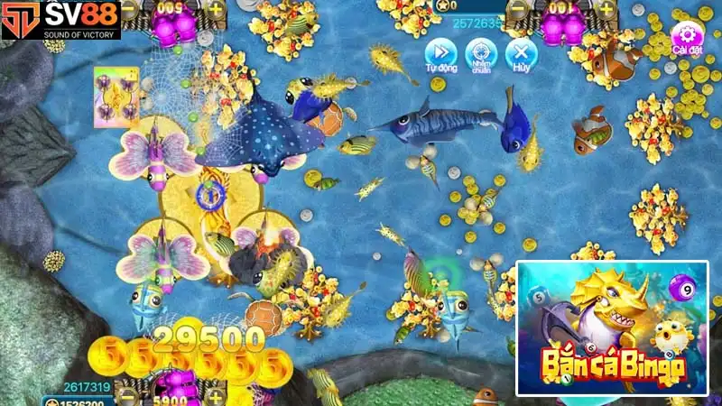 Bắn cá Bingo có giao diện cực cháy