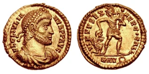 Julian II. AD 360-363. AV Solidus, Ravenna mint.