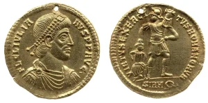 Julian II. AD 355-363. AV Solidus.