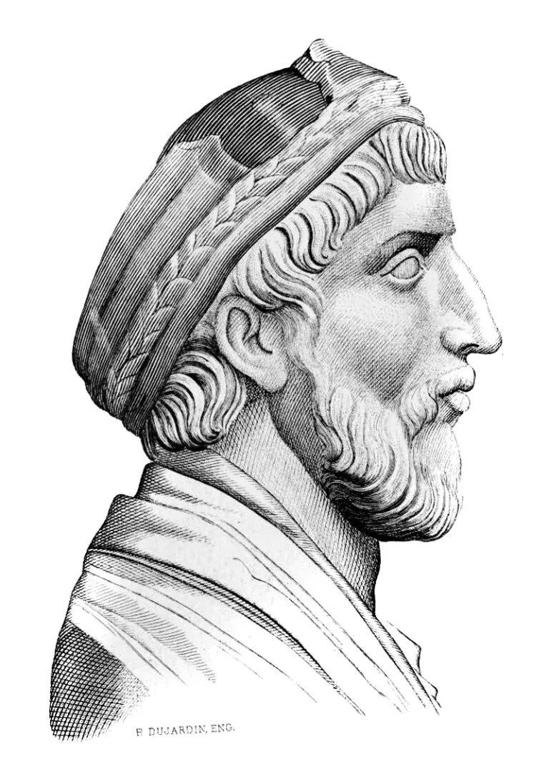 Emperor Julian II, drawing.